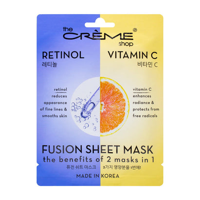 The Creme Shop - Retinol & Vitamin C Fusion Sheet Mask - Face at Beyond Polish