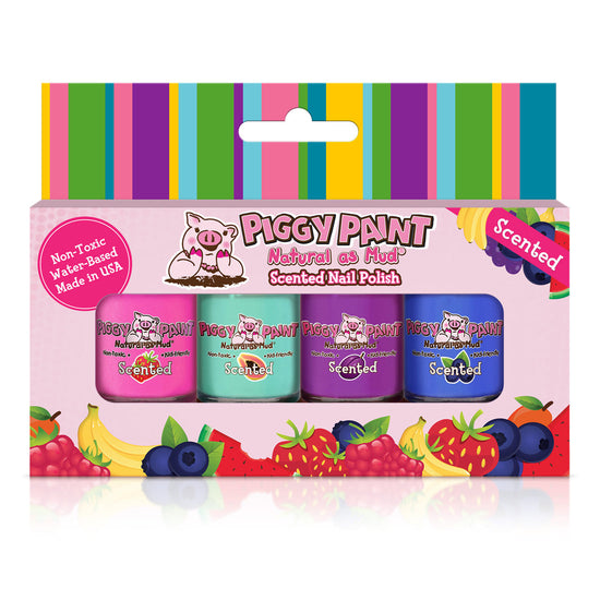 Piggy Paint Nail Polish Set - Scented Fruit Fairy 4 Polish GIft Set - Nail Lacquer at Beyond Polish