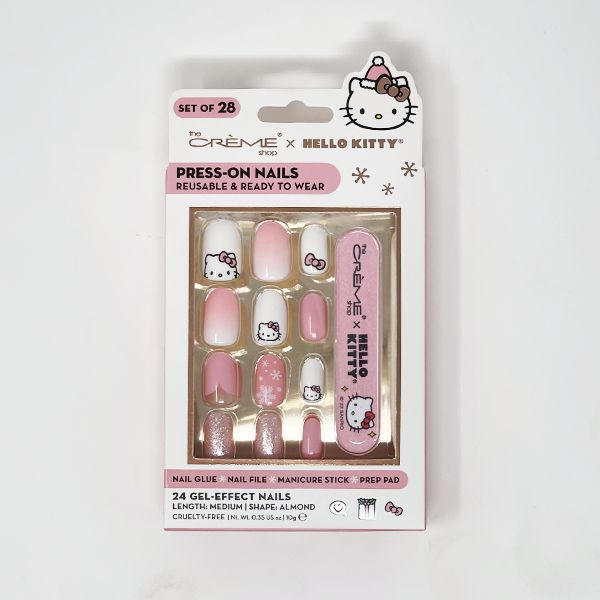 The Creme Shop x Hello Kitty - Press on Nails (Pink Holiday) - Nail Extensions at Beyond Polish